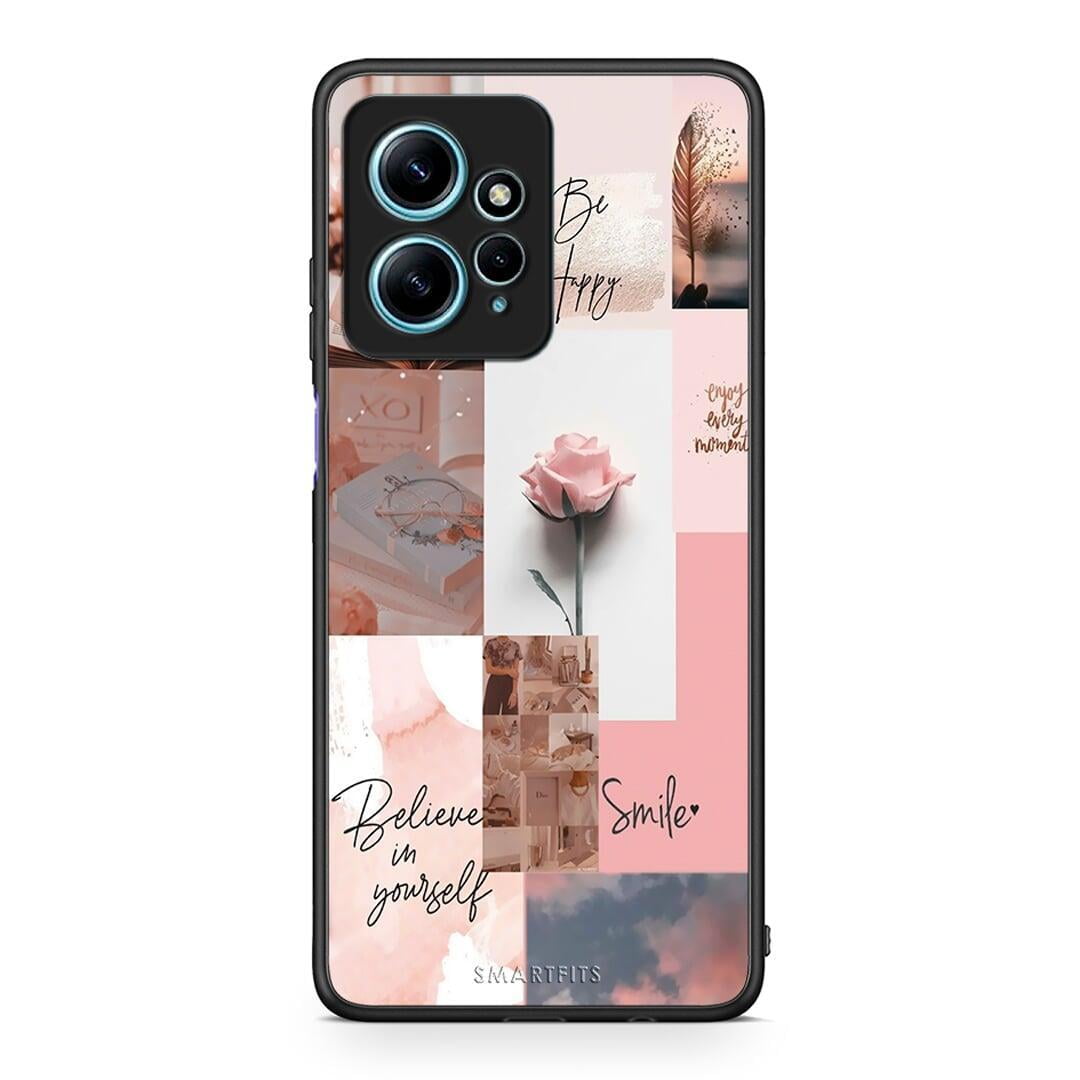 Θήκη Xiaomi Redmi Note 12 4G / Redmi K60 Pro Aesthetic Collage από τη Smartfits με σχέδιο στο πίσω μέρος και μαύρο περίβλημα | Xiaomi Redmi Note 12 4G / Redmi K60 Pro Aesthetic Collage Case with Colorful Back and Black Bezels