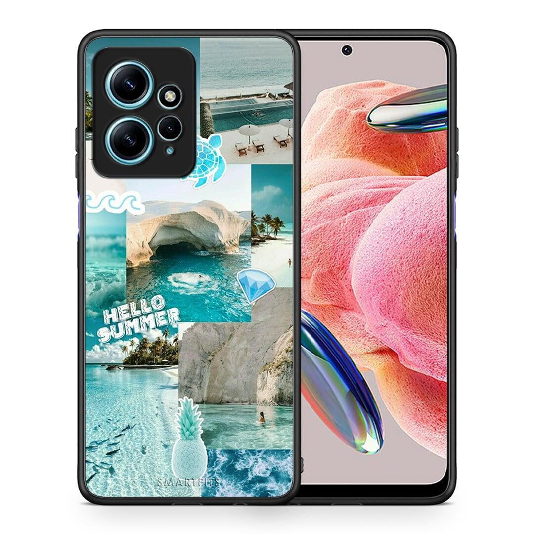 Θήκη Xiaomi Redmi Note 12 4G Aesthetic Summer από τη Smartfits με σχέδιο στο πίσω μέρος και μαύρο περίβλημα | Xiaomi Redmi Note 12 4G Aesthetic Summer Case with Colorful Back and Black Bezels