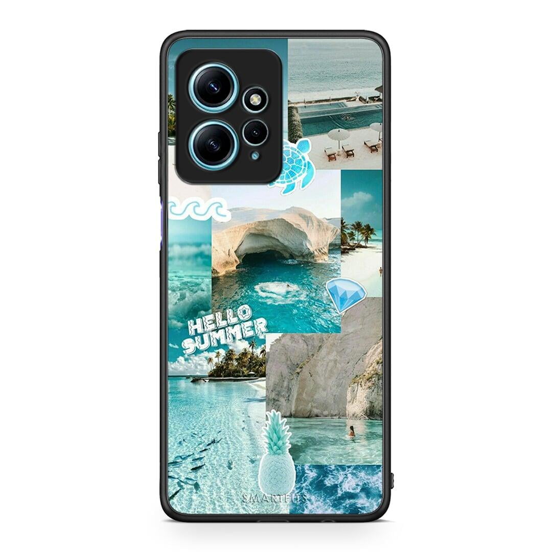 Θήκη Xiaomi Redmi Note 12 4G Aesthetic Summer από τη Smartfits με σχέδιο στο πίσω μέρος και μαύρο περίβλημα | Xiaomi Redmi Note 12 4G Aesthetic Summer Case with Colorful Back and Black Bezels