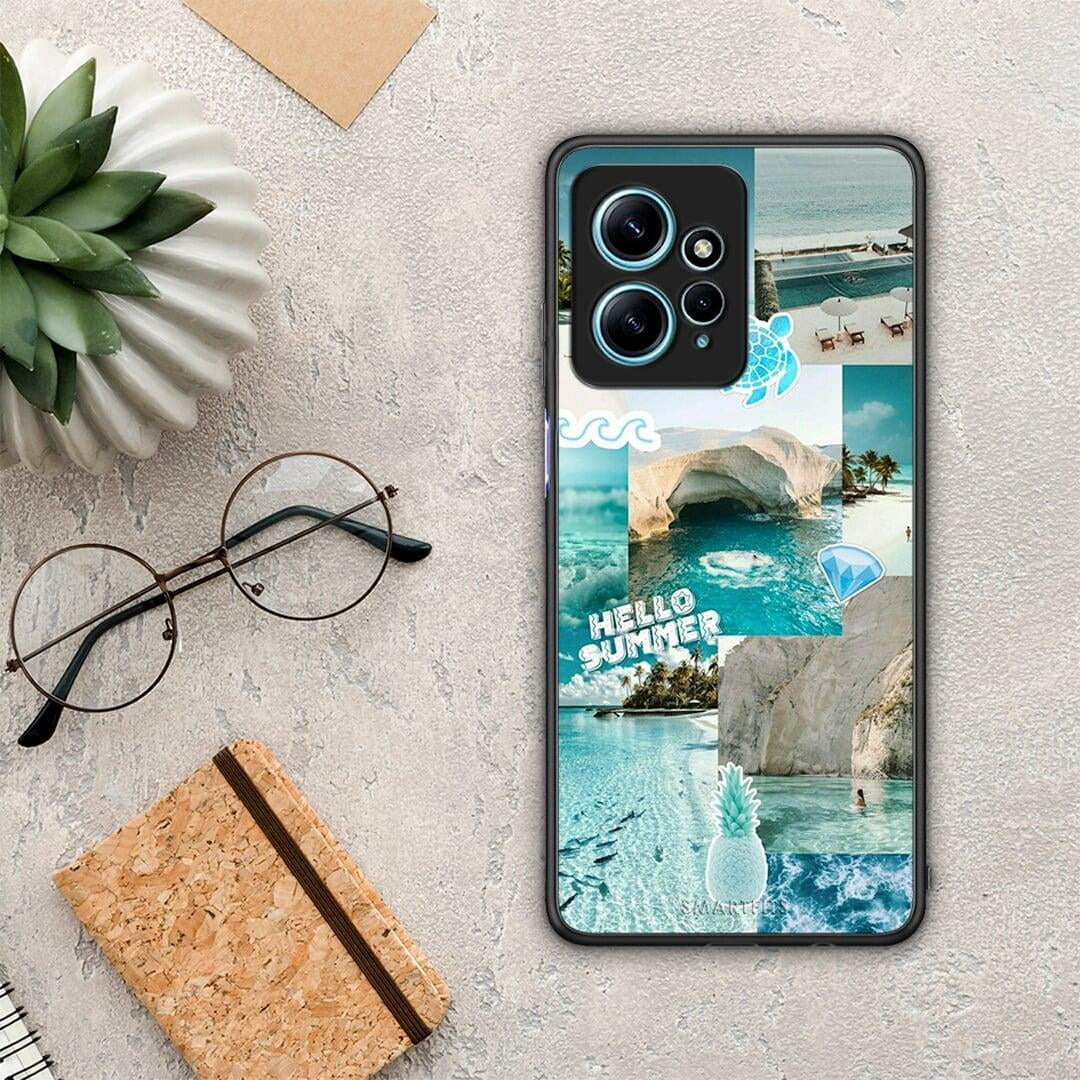 Θήκη Xiaomi Redmi Note 12 4G Aesthetic Summer από τη Smartfits με σχέδιο στο πίσω μέρος και μαύρο περίβλημα | Xiaomi Redmi Note 12 4G Aesthetic Summer Case with Colorful Back and Black Bezels