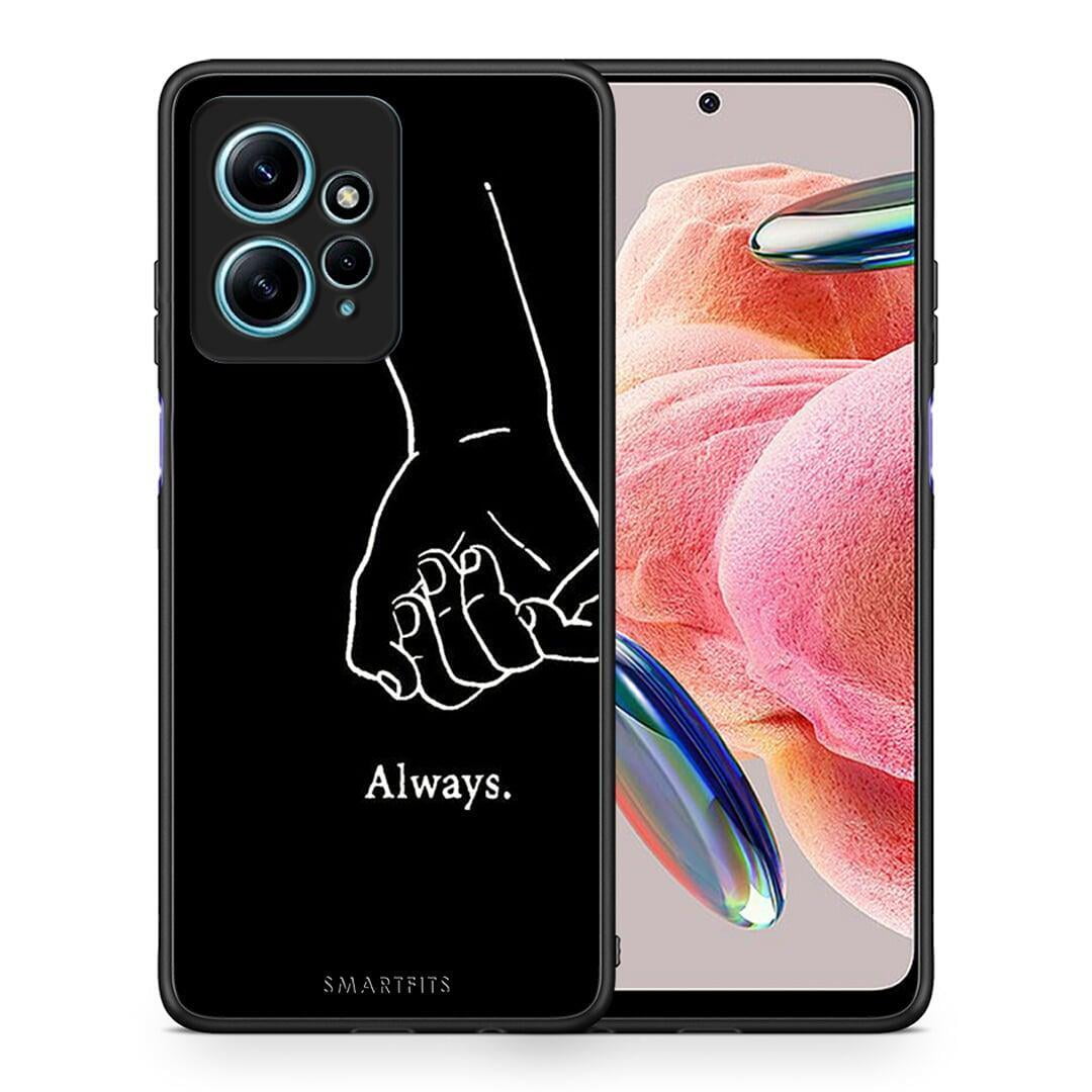 Θήκη Xiaomi Redmi Note 12 4G / Redmi K60 Pro Always & Forever 1 από τη Smartfits με σχέδιο στο πίσω μέρος και μαύρο περίβλημα | Xiaomi Redmi Note 12 4G / Redmi K60 Pro Always & Forever 1 Case with Colorful Back and Black Bezels