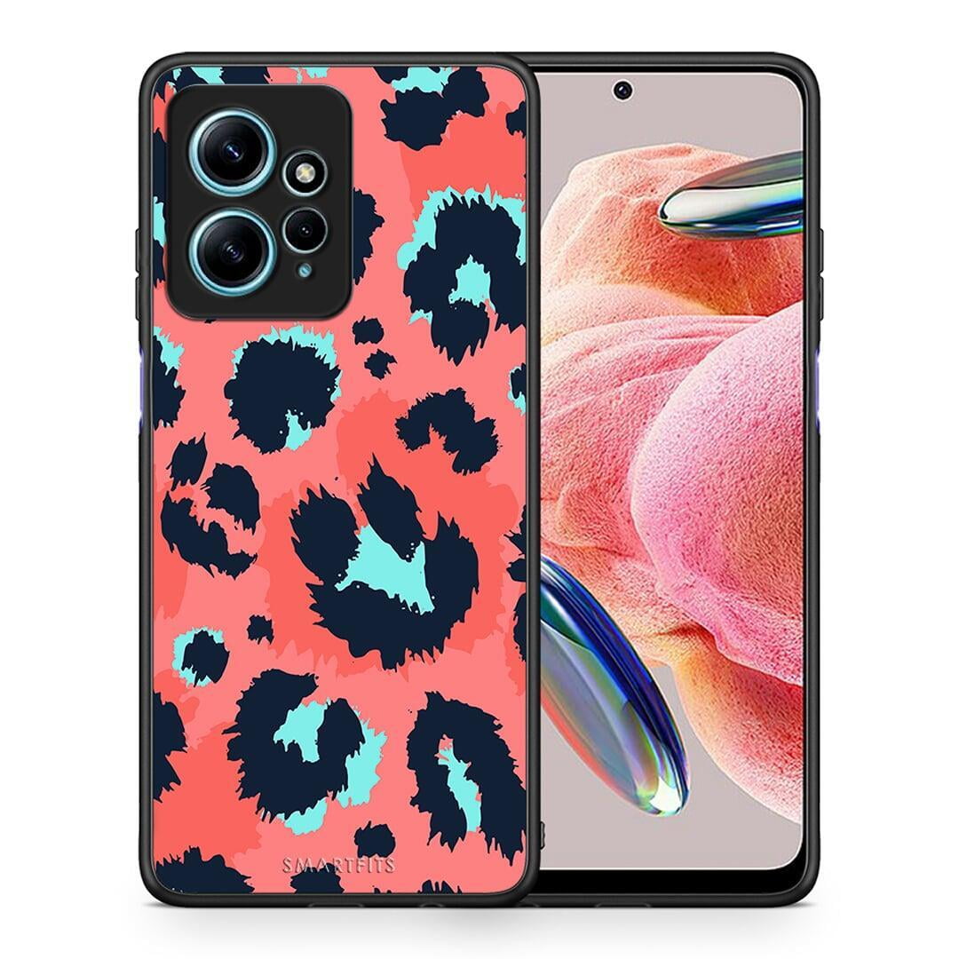 Θήκη Xiaomi Redmi Note 12 4G / Redmi K60 Pro Animal Pink Leopard από τη Smartfits με σχέδιο στο πίσω μέρος και μαύρο περίβλημα | Xiaomi Redmi Note 12 4G / Redmi K60 Pro Animal Pink Leopard Case with Colorful Back and Black Bezels