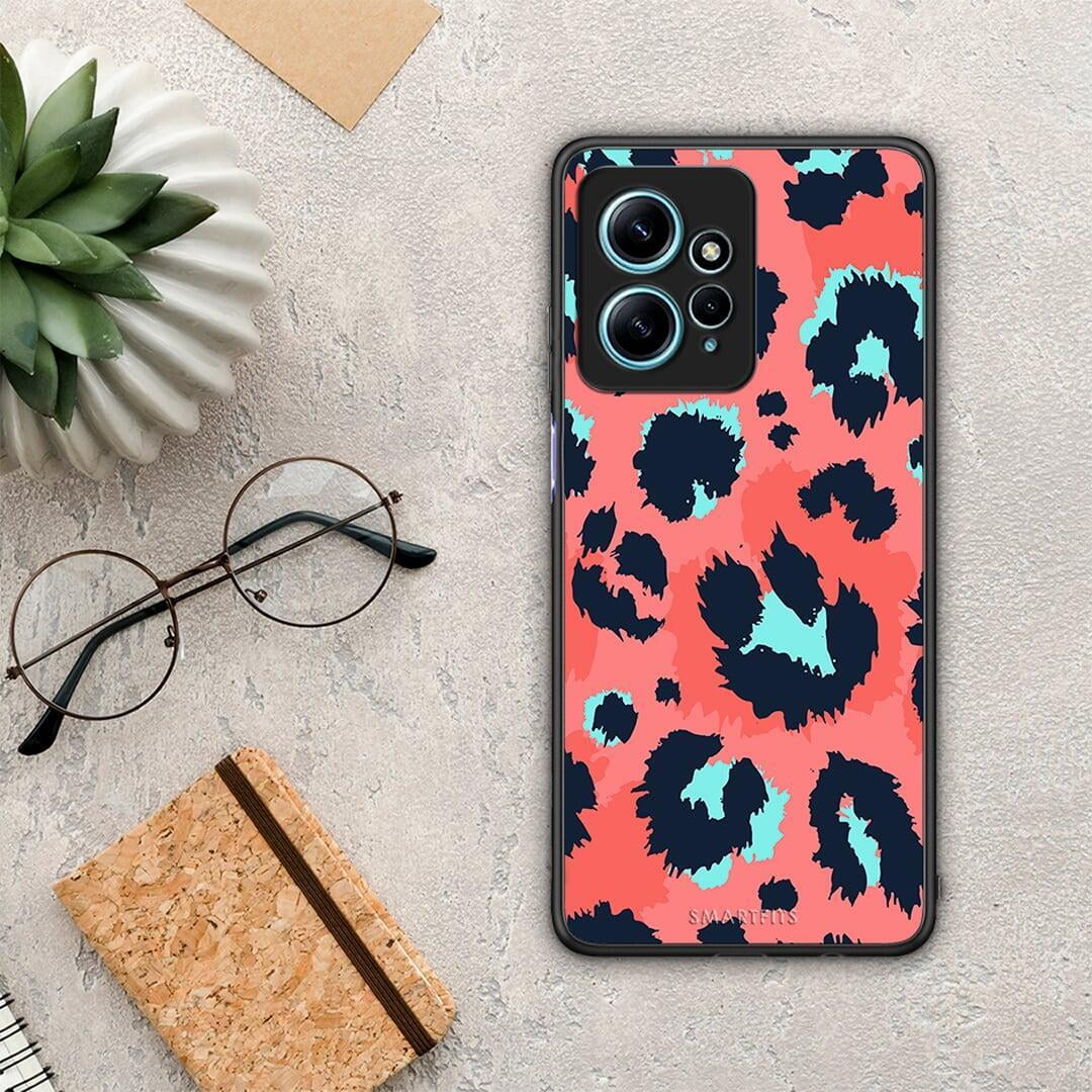 Θήκη Xiaomi Redmi Note 12 4G / Redmi K60 Pro Animal Pink Leopard από τη Smartfits με σχέδιο στο πίσω μέρος και μαύρο περίβλημα | Xiaomi Redmi Note 12 4G / Redmi K60 Pro Animal Pink Leopard Case with Colorful Back and Black Bezels