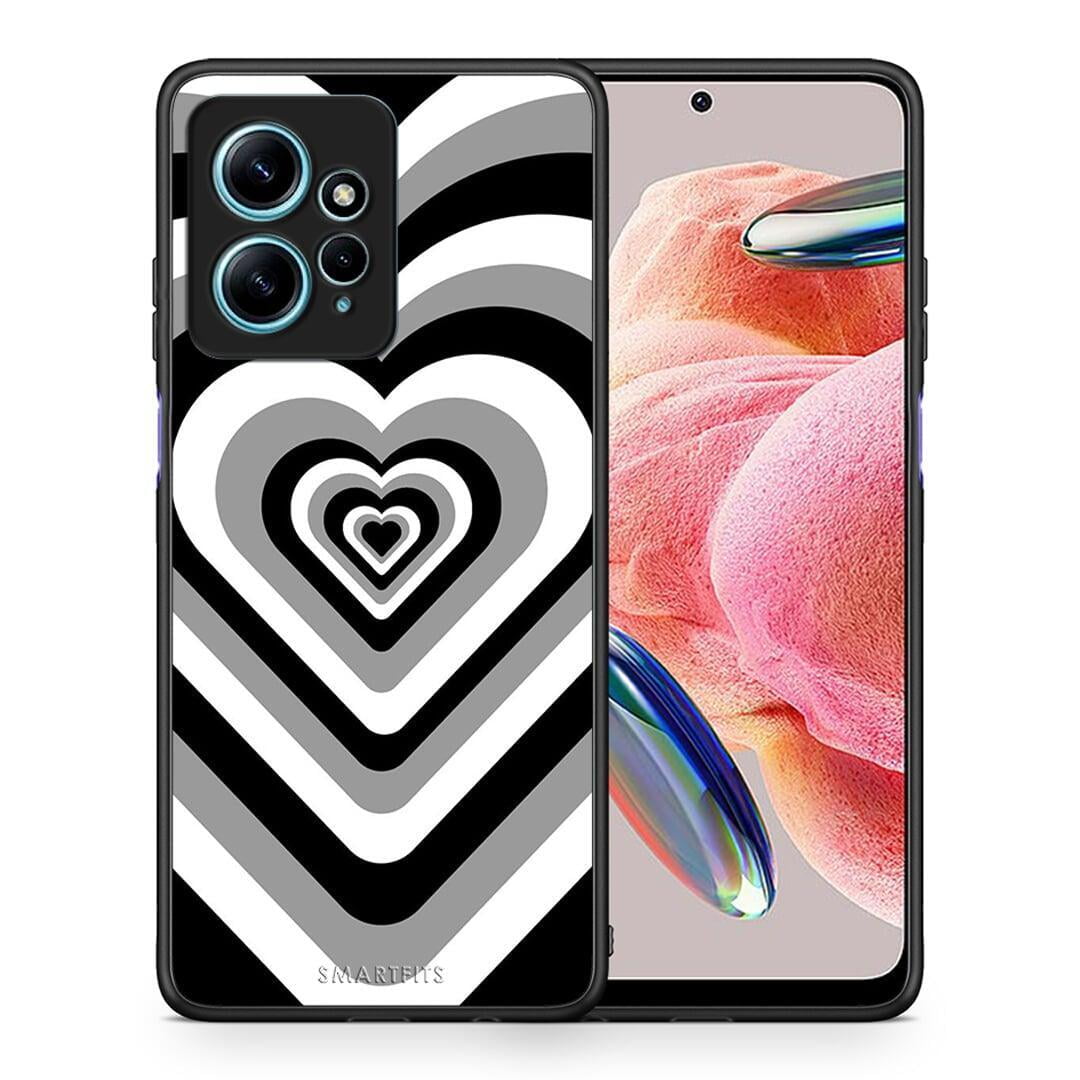 Θήκη Xiaomi Redmi Note 12 4G / Redmi K60 Pro Black Hearts από τη Smartfits με σχέδιο στο πίσω μέρος και μαύρο περίβλημα | Xiaomi Redmi Note 12 4G / Redmi K60 Pro Black Hearts Case with Colorful Back and Black Bezels