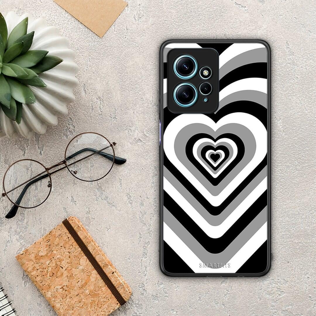 Θήκη Xiaomi Redmi Note 12 4G / Redmi K60 Pro Black Hearts από τη Smartfits με σχέδιο στο πίσω μέρος και μαύρο περίβλημα | Xiaomi Redmi Note 12 4G / Redmi K60 Pro Black Hearts Case with Colorful Back and Black Bezels