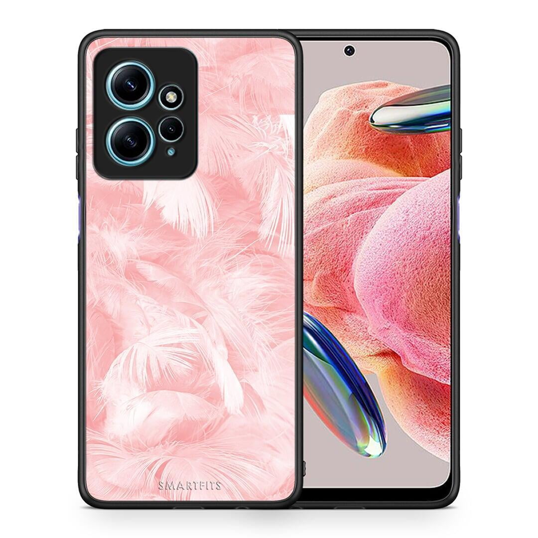 Θήκη Xiaomi Redmi Note 12 4G / Redmi K60 Pro Boho Pink Feather από τη Smartfits με σχέδιο στο πίσω μέρος και μαύρο περίβλημα | Xiaomi Redmi Note 12 4G / Redmi K60 Pro Boho Pink Feather Case with Colorful Back and Black Bezels