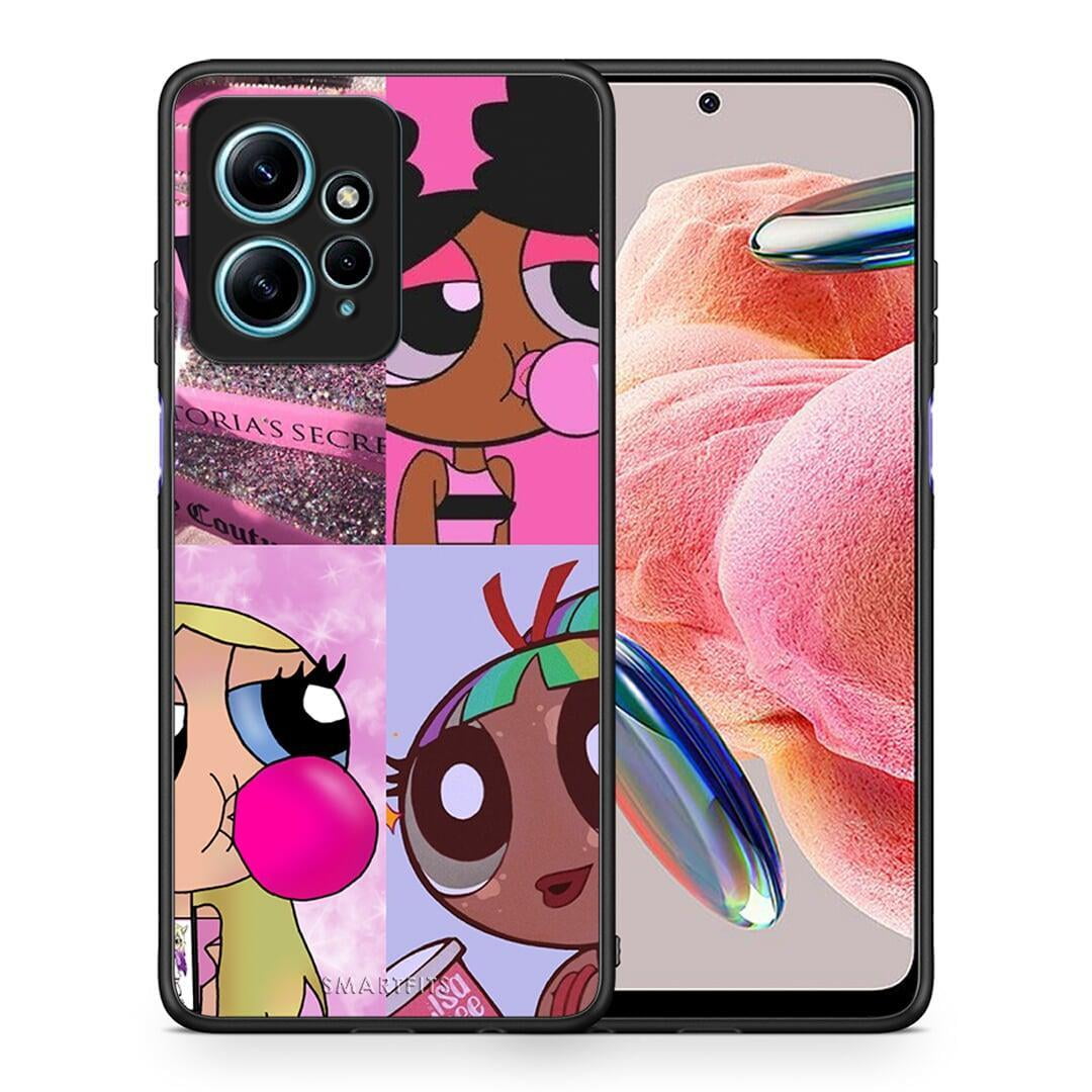 Θήκη Xiaomi Redmi Note 12 4G / Redmi K60 Pro Bubble Girls από τη Smartfits με σχέδιο στο πίσω μέρος και μαύρο περίβλημα | Xiaomi Redmi Note 12 4G / Redmi K60 Pro Bubble Girls Case with Colorful Back and Black Bezels