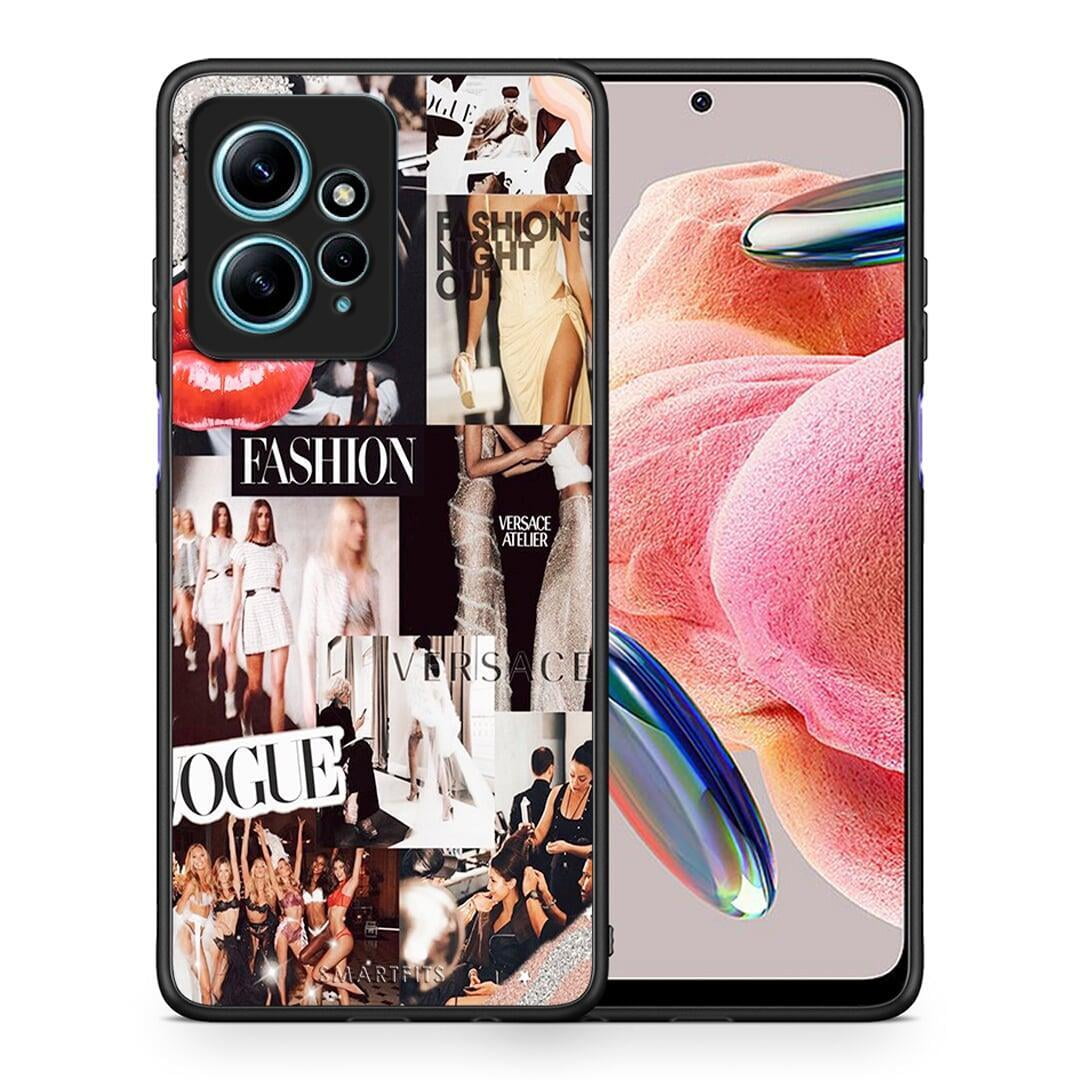 Θήκη Xiaomi Redmi Note 12 4G / Redmi K60 Pro Collage Fashion από τη Smartfits με σχέδιο στο πίσω μέρος και μαύρο περίβλημα | Xiaomi Redmi Note 12 4G / Redmi K60 Pro Collage Fashion Case with Colorful Back and Black Bezels