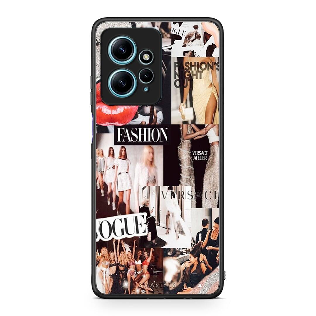 Θήκη Xiaomi Redmi Note 12 4G / Redmi K60 Pro Collage Fashion από τη Smartfits με σχέδιο στο πίσω μέρος και μαύρο περίβλημα | Xiaomi Redmi Note 12 4G / Redmi K60 Pro Collage Fashion Case with Colorful Back and Black Bezels