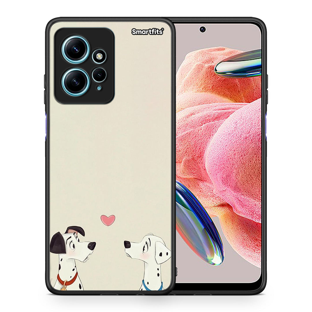 Θήκη Xiaomi Redmi Note 12 4G / Redmi K60 Pro Dalmatians Love από τη Smartfits με σχέδιο στο πίσω μέρος και μαύρο περίβλημα | Xiaomi Redmi Note 12 4G / Redmi K60 Pro Dalmatians Love Case with Colorful Back and Black Bezels