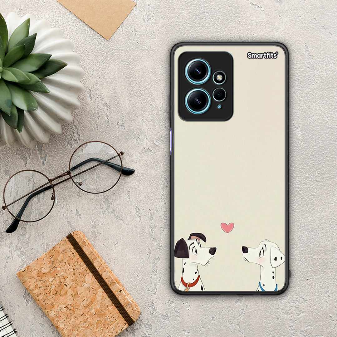 Θήκη Xiaomi Redmi Note 12 4G / Redmi K60 Pro Dalmatians Love από τη Smartfits με σχέδιο στο πίσω μέρος και μαύρο περίβλημα | Xiaomi Redmi Note 12 4G / Redmi K60 Pro Dalmatians Love Case with Colorful Back and Black Bezels