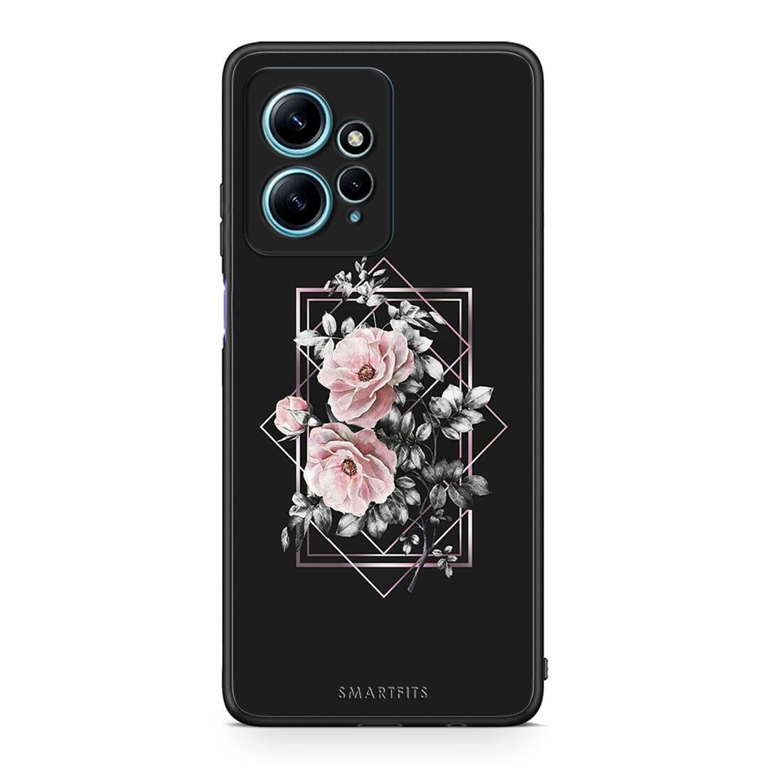 Θήκη Xiaomi Redmi Note 12 4G / Redmi K60 Pro Flower Frame από τη Smartfits με σχέδιο στο πίσω μέρος και μαύρο περίβλημα | Xiaomi Redmi Note 12 4G / Redmi K60 Pro Flower Frame Case with Colorful Back and Black Bezels