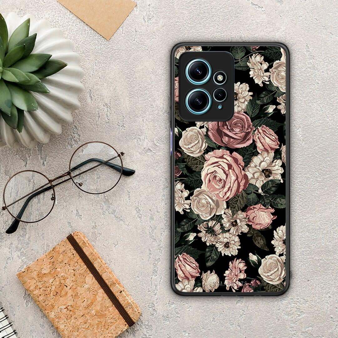 Θήκη Xiaomi Redmi Note 12 4G / Redmi K60 Pro Flower Wild Roses από τη Smartfits με σχέδιο στο πίσω μέρος και μαύρο περίβλημα | Xiaomi Redmi Note 12 4G / Redmi K60 Pro Flower Wild Roses Case with Colorful Back and Black Bezels