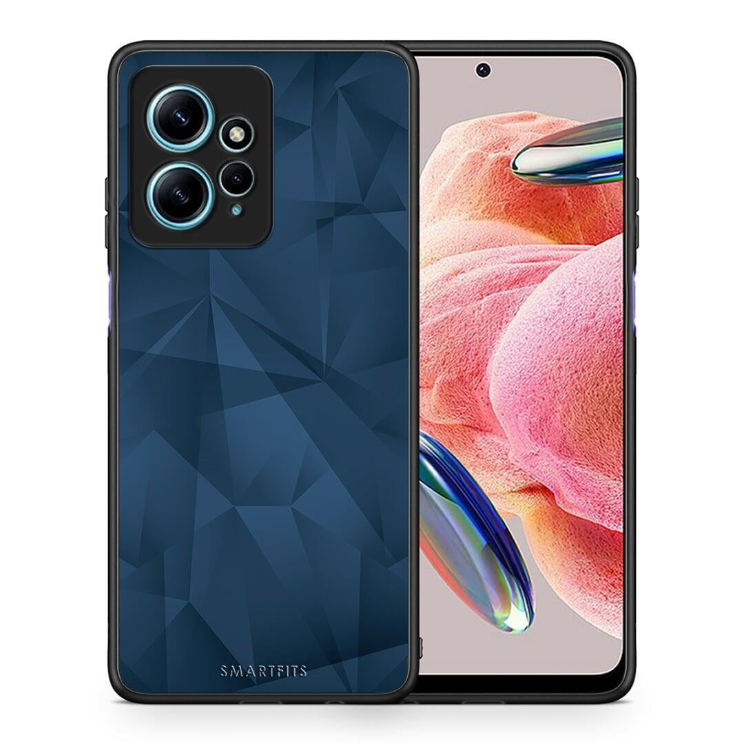 Θήκη Xiaomi Redmi Note 12 4G / Redmi K60 Pro Geometric Blue Abstract από τη Smartfits με σχέδιο στο πίσω μέρος και μαύρο περίβλημα | Xiaomi Redmi Note 12 4G / Redmi K60 Pro Geometric Blue Abstract Case with Colorful Back and Black Bezels