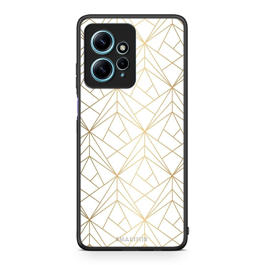 Θήκη Xiaomi Redmi Note 12 4G / Redmi K60 Pro Geometric Luxury White από τη Smartfits με σχέδιο στο πίσω μέρος και μαύρο περίβλημα | Xiaomi Redmi Note 12 4G / Redmi K60 Pro Geometric Luxury White Case with Colorful Back and Black Bezels