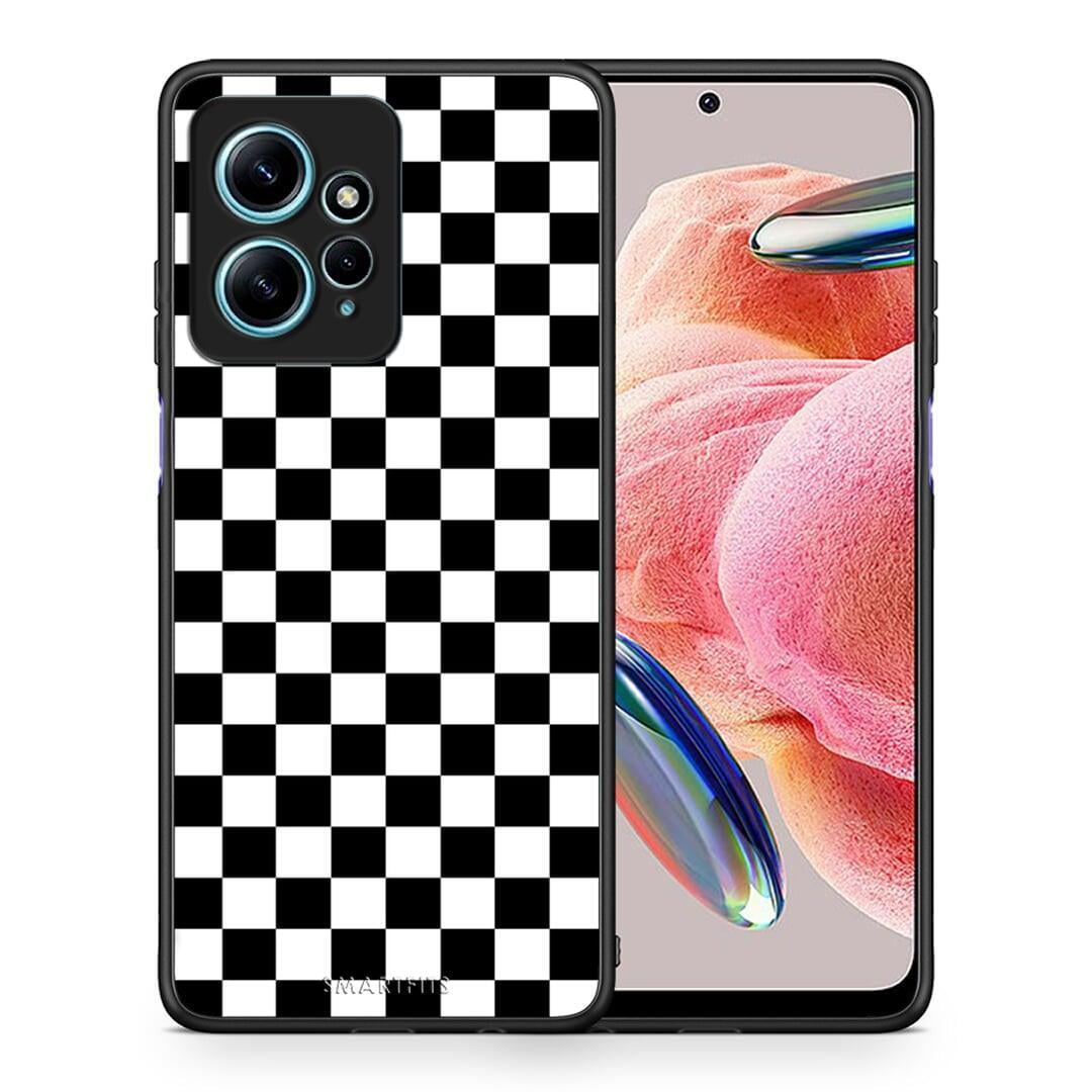 Θήκη Xiaomi Redmi Note 12 4G / Redmi K60 Pro Geometric Squares από τη Smartfits με σχέδιο στο πίσω μέρος και μαύρο περίβλημα | Xiaomi Redmi Note 12 4G / Redmi K60 Pro Geometric Squares Case with Colorful Back and Black Bezels