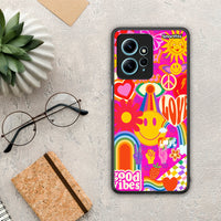 Thumbnail for Θήκη Xiaomi Redmi Note 12 4G / Redmi K60 Pro Hippie Love από τη Smartfits με σχέδιο στο πίσω μέρος και μαύρο περίβλημα | Xiaomi Redmi Note 12 4G / Redmi K60 Pro Hippie Love Case with Colorful Back and Black Bezels