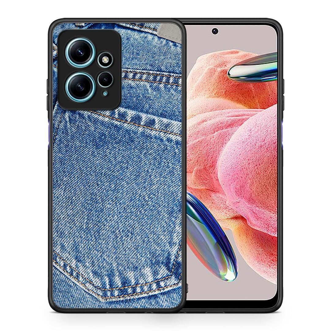 Θήκη Xiaomi Redmi Note 12 4G / Redmi K60 Pro Jeans Pocket από τη Smartfits με σχέδιο στο πίσω μέρος και μαύρο περίβλημα | Xiaomi Redmi Note 12 4G / Redmi K60 Pro Jeans Pocket Case with Colorful Back and Black Bezels