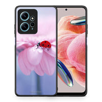 Thumbnail for Θήκη Xiaomi Redmi Note 12 4G / Redmi K60 Pro Ladybug Flower από τη Smartfits με σχέδιο στο πίσω μέρος και μαύρο περίβλημα | Xiaomi Redmi Note 12 4G / Redmi K60 Pro Ladybug Flower Case with Colorful Back and Black Bezels