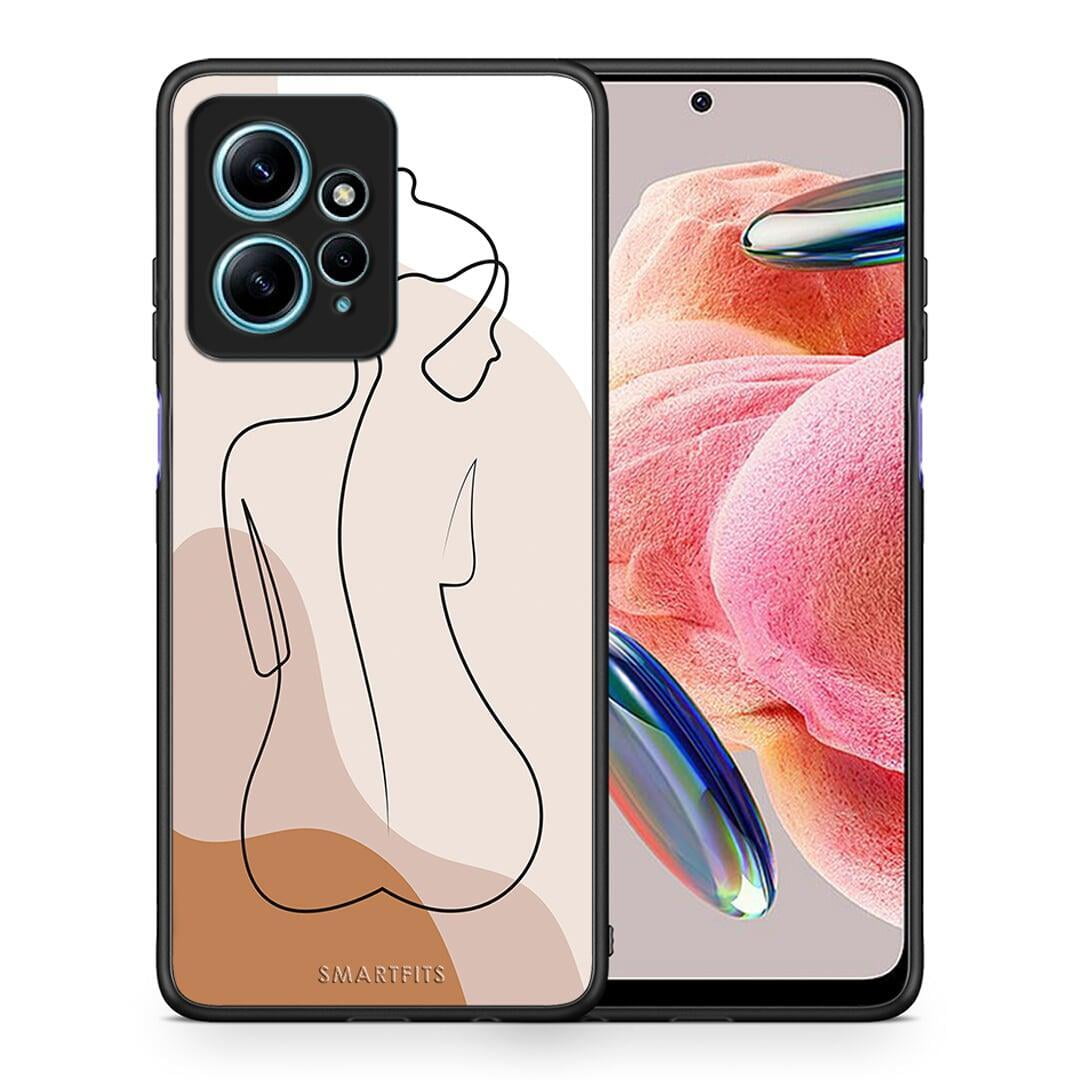 Θήκη Xiaomi Redmi Note 12 4G / Redmi K60 Pro LineArt Woman από τη Smartfits με σχέδιο στο πίσω μέρος και μαύρο περίβλημα | Xiaomi Redmi Note 12 4G / Redmi K60 Pro LineArt Woman Case with Colorful Back and Black Bezels