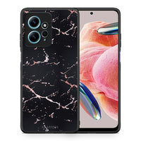 Thumbnail for Θήκη Xiaomi Redmi Note 12 4G / Redmi K60 Pro Marble Black Rosegold από τη Smartfits με σχέδιο στο πίσω μέρος και μαύρο περίβλημα | Xiaomi Redmi Note 12 4G / Redmi K60 Pro Marble Black Rosegold Case with Colorful Back and Black Bezels