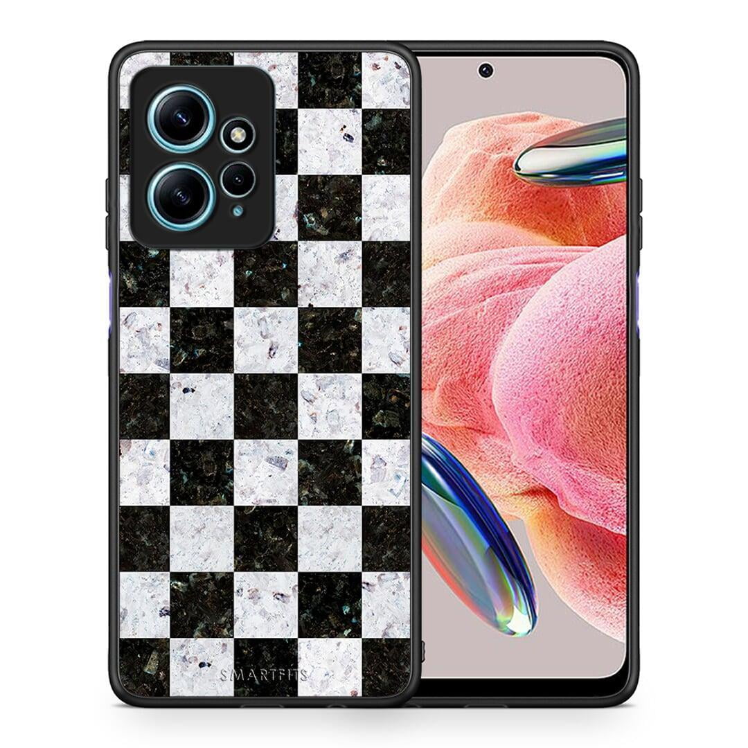 Θήκη Xiaomi Redmi Note 12 4G / Redmi K60 Pro Marble Square Geometric από τη Smartfits με σχέδιο στο πίσω μέρος και μαύρο περίβλημα | Xiaomi Redmi Note 12 4G / Redmi K60 Pro Marble Square Geometric Case with Colorful Back and Black Bezels