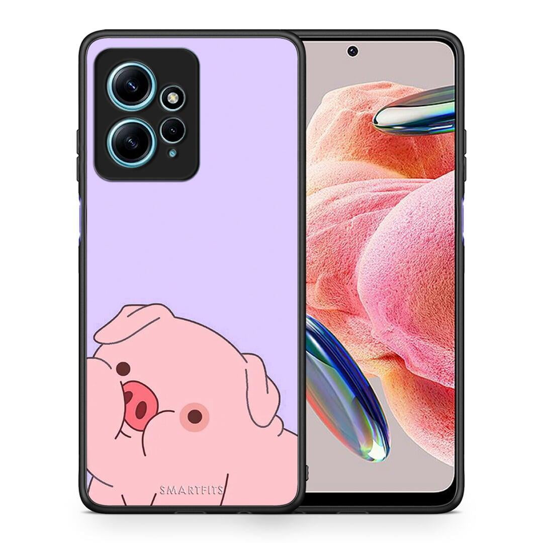 Θήκη Xiaomi Redmi Note 12 4G / Redmi K60 Pro Pig Love 2 από τη Smartfits με σχέδιο στο πίσω μέρος και μαύρο περίβλημα | Xiaomi Redmi Note 12 4G / Redmi K60 Pro Pig Love 2 Case with Colorful Back and Black Bezels