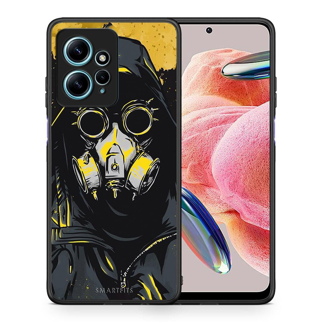 Θήκη Xiaomi Redmi Note 12 4G / Redmi K60 Pro PopArt Mask από τη Smartfits με σχέδιο στο πίσω μέρος και μαύρο περίβλημα | Xiaomi Redmi Note 12 4G / Redmi K60 Pro PopArt Mask Case with Colorful Back and Black Bezels