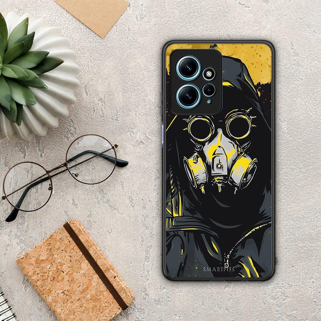 Θήκη Xiaomi Redmi Note 12 4G / Redmi K60 Pro PopArt Mask από τη Smartfits με σχέδιο στο πίσω μέρος και μαύρο περίβλημα | Xiaomi Redmi Note 12 4G / Redmi K60 Pro PopArt Mask Case with Colorful Back and Black Bezels