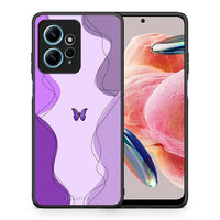 Thumbnail for Θήκη Xiaomi Redmi Note 12 4G / Redmi K60 Pro Purple Mariposa από τη Smartfits με σχέδιο στο πίσω μέρος και μαύρο περίβλημα | Xiaomi Redmi Note 12 4G / Redmi K60 Pro Purple Mariposa Case with Colorful Back and Black Bezels