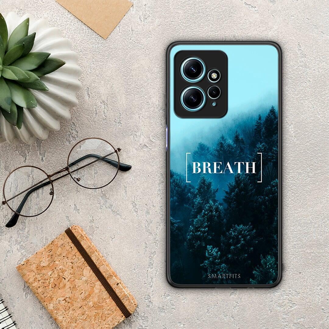 Θήκη Xiaomi Redmi Note 12 4G / Redmi K60 Pro Quote Breath από τη Smartfits με σχέδιο στο πίσω μέρος και μαύρο περίβλημα | Xiaomi Redmi Note 12 4G / Redmi K60 Pro Quote Breath Case with Colorful Back and Black Bezels