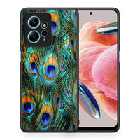 Thumbnail for Θήκη Xiaomi Redmi Note 12 4G / Redmi K60 Pro Real Peacock Feathers από τη Smartfits με σχέδιο στο πίσω μέρος και μαύρο περίβλημα | Xiaomi Redmi Note 12 4G / Redmi K60 Pro Real Peacock Feathers Case with Colorful Back and Black Bezels