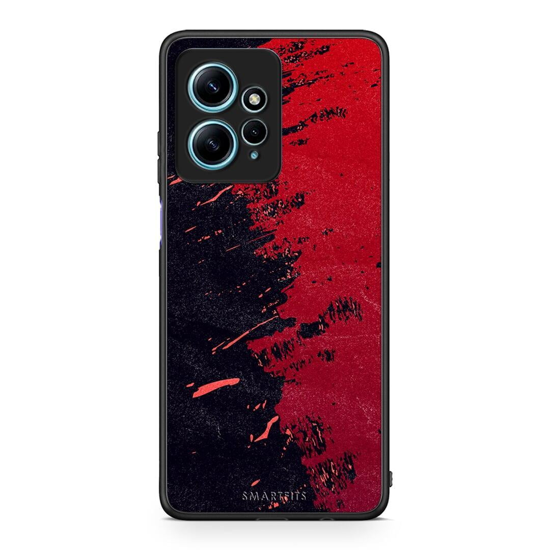 Θήκη Xiaomi Redmi Note 12 4G / Redmi K60 Pro Red Paint από τη Smartfits με σχέδιο στο πίσω μέρος και μαύρο περίβλημα | Xiaomi Redmi Note 12 4G / Redmi K60 Pro Red Paint Case with Colorful Back and Black Bezels