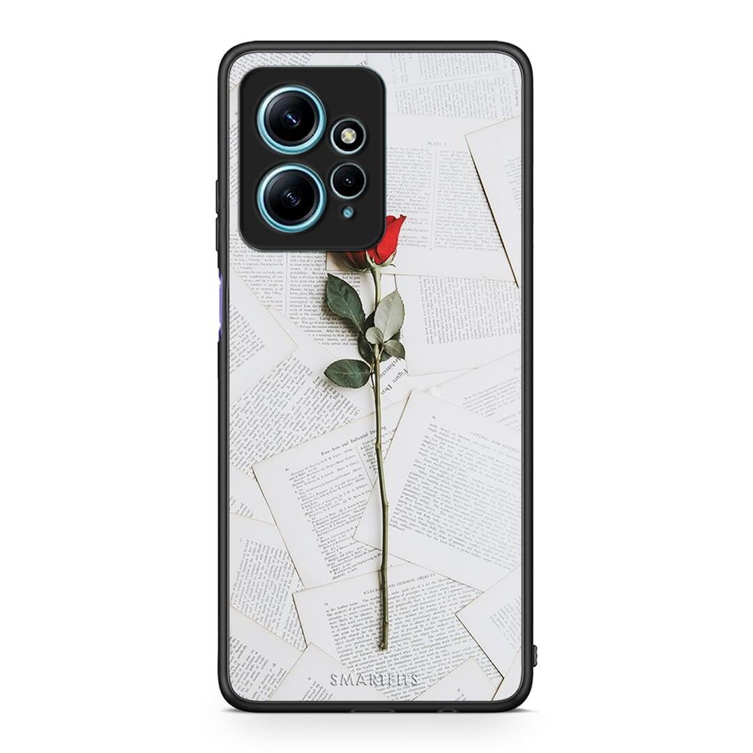 Θήκη Xiaomi Redmi Note 12 4G / Redmi K60 Pro Red Rose από τη Smartfits με σχέδιο στο πίσω μέρος και μαύρο περίβλημα | Xiaomi Redmi Note 12 4G / Redmi K60 Pro Red Rose Case with Colorful Back and Black Bezels