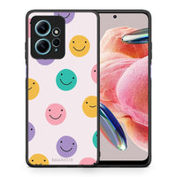 Thumbnail for Θήκη Xiaomi Redmi Note 12 4G / Redmi K60 Pro Smiley Faces από τη Smartfits με σχέδιο στο πίσω μέρος και μαύρο περίβλημα | Xiaomi Redmi Note 12 4G / Redmi K60 Pro Smiley Faces Case with Colorful Back and Black Bezels