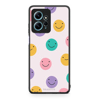 Thumbnail for Θήκη Xiaomi Redmi Note 12 4G / Redmi K60 Pro Smiley Faces από τη Smartfits με σχέδιο στο πίσω μέρος και μαύρο περίβλημα | Xiaomi Redmi Note 12 4G / Redmi K60 Pro Smiley Faces Case with Colorful Back and Black Bezels