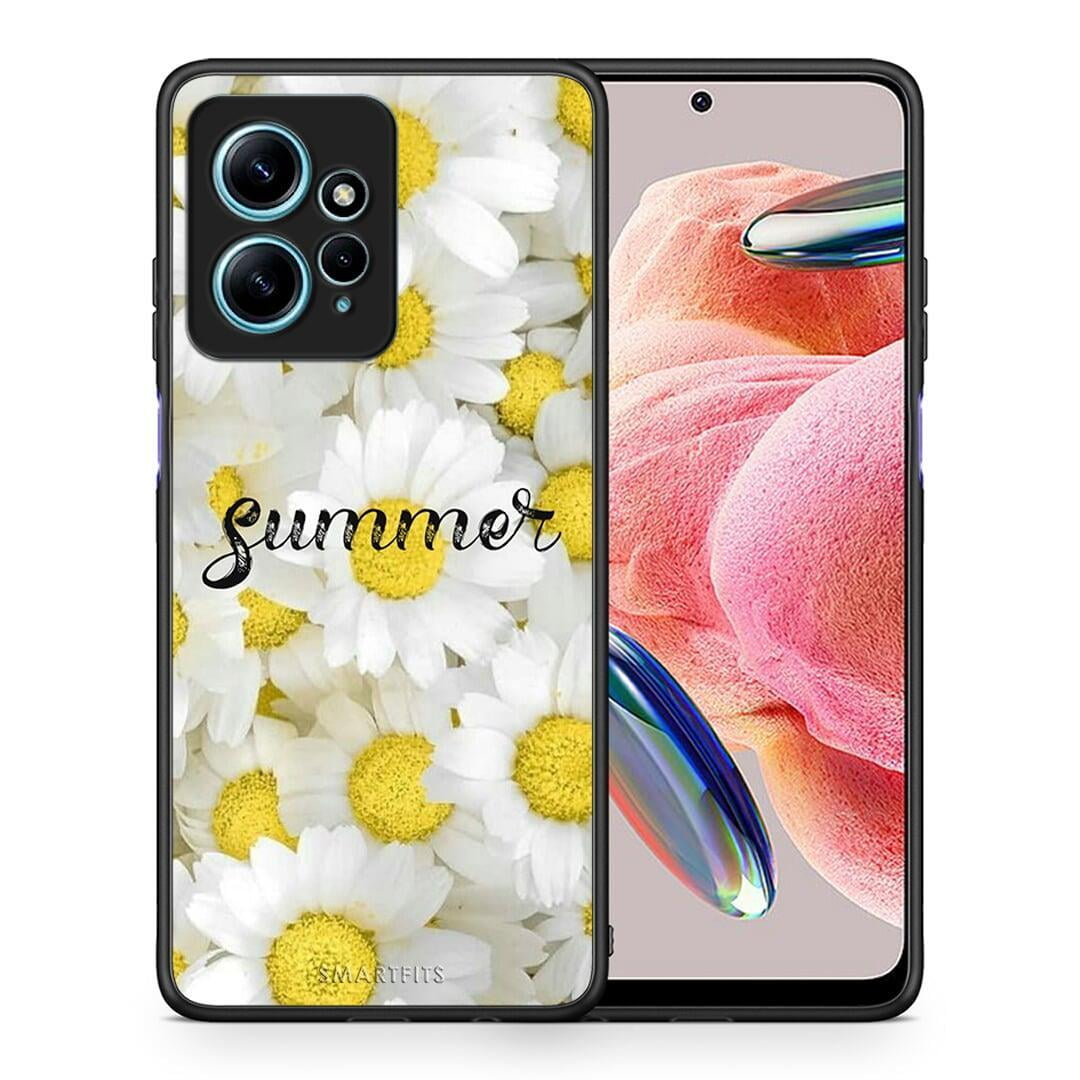 Θήκη Xiaomi Redmi Note 12 4G Summer Daisies από τη Smartfits με σχέδιο στο πίσω μέρος και μαύρο περίβλημα | Xiaomi Redmi Note 12 4G Summer Daisies Case with Colorful Back and Black Bezels