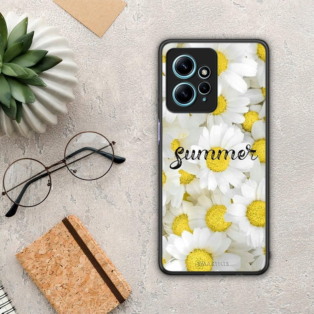 Θήκη Xiaomi Redmi Note 12 4G Summer Daisies από τη Smartfits με σχέδιο στο πίσω μέρος και μαύρο περίβλημα | Xiaomi Redmi Note 12 4G Summer Daisies Case with Colorful Back and Black Bezels