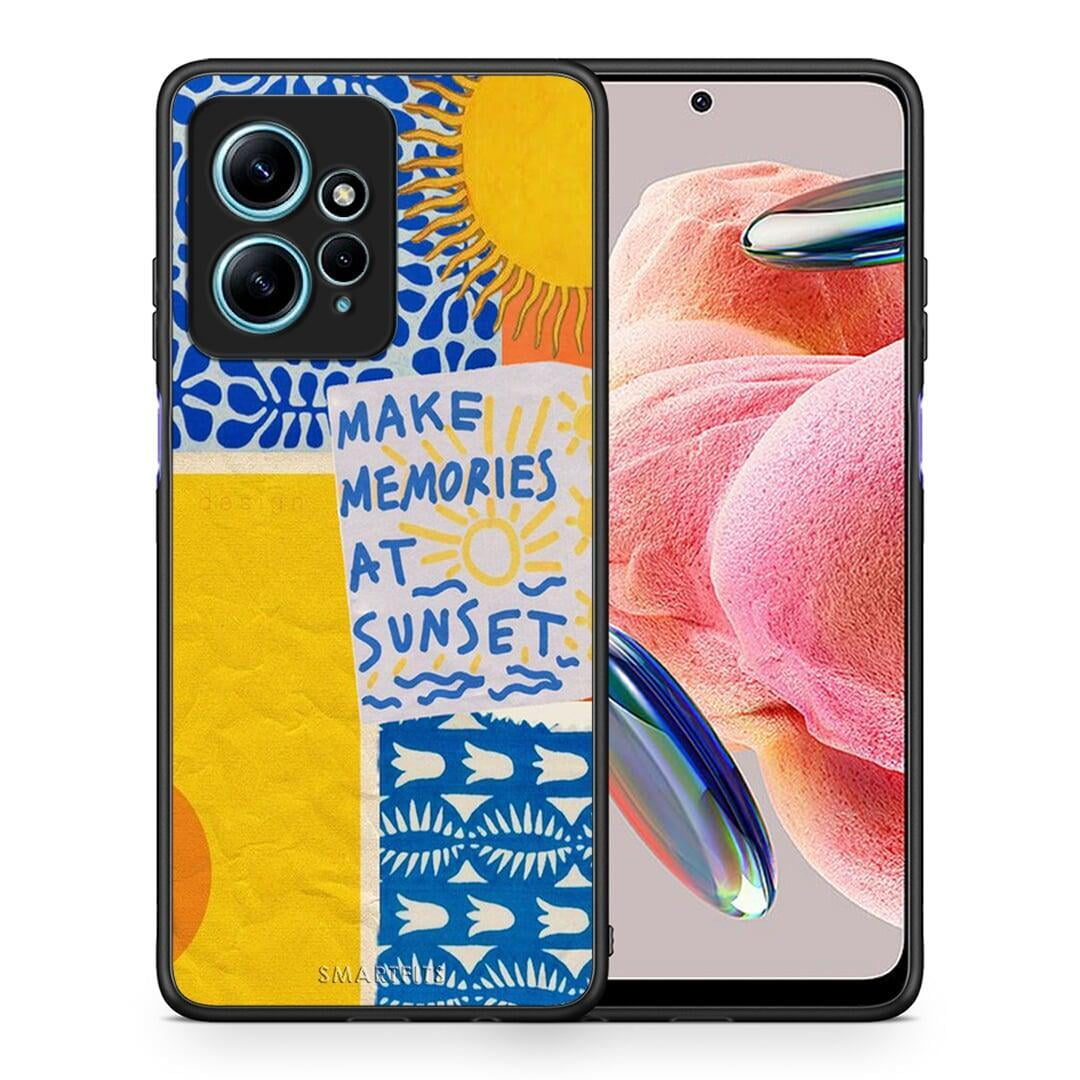 Θήκη Xiaomi Redmi Note 12 4G Sunset Memories από τη Smartfits με σχέδιο στο πίσω μέρος και μαύρο περίβλημα | Xiaomi Redmi Note 12 4G Sunset Memories Case with Colorful Back and Black Bezels