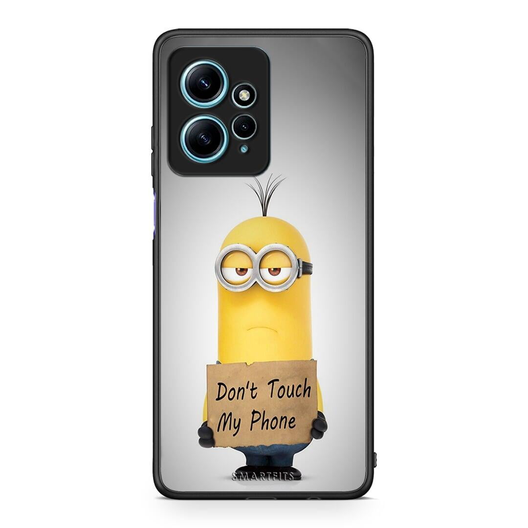 Θήκη Xiaomi Redmi Note 12 4G / Redmi K60 Pro Text Minion από τη Smartfits με σχέδιο στο πίσω μέρος και μαύρο περίβλημα | Xiaomi Redmi Note 12 4G / Redmi K60 Pro Text Minion Case with Colorful Back and Black Bezels