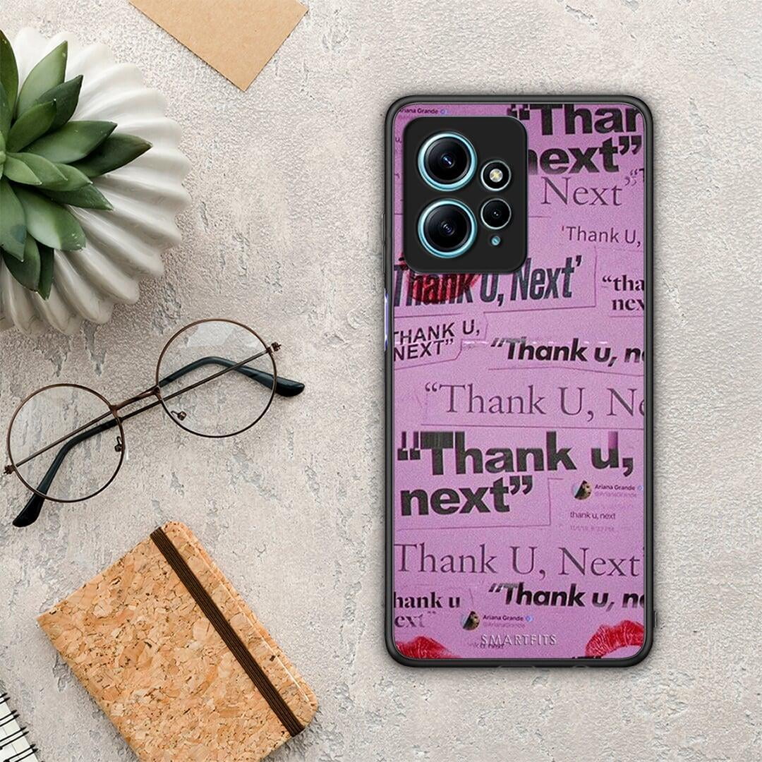 Θήκη Xiaomi Redmi Note 12 4G / Redmi K60 Pro Thank You Next από τη Smartfits με σχέδιο στο πίσω μέρος και μαύρο περίβλημα | Xiaomi Redmi Note 12 4G / Redmi K60 Pro Thank You Next Case with Colorful Back and Black Bezels