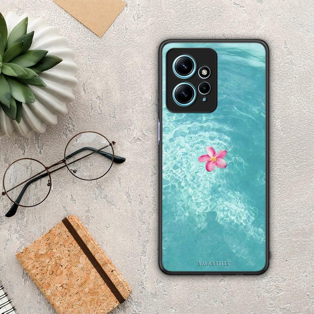 Θήκη Xiaomi Redmi Note 12 4G Water Flower από τη Smartfits με σχέδιο στο πίσω μέρος και μαύρο περίβλημα | Xiaomi Redmi Note 12 4G Water Flower Case with Colorful Back and Black Bezels