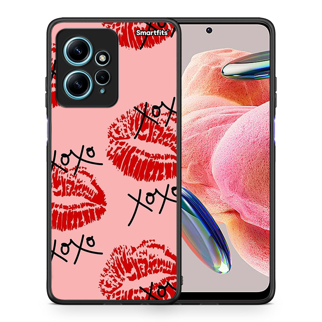 Θήκη Xiaomi Redmi Note 12 4G / Redmi K60 Pro XOXO Lips από τη Smartfits με σχέδιο στο πίσω μέρος και μαύρο περίβλημα | Xiaomi Redmi Note 12 4G / Redmi K60 Pro XOXO Lips Case with Colorful Back and Black Bezels