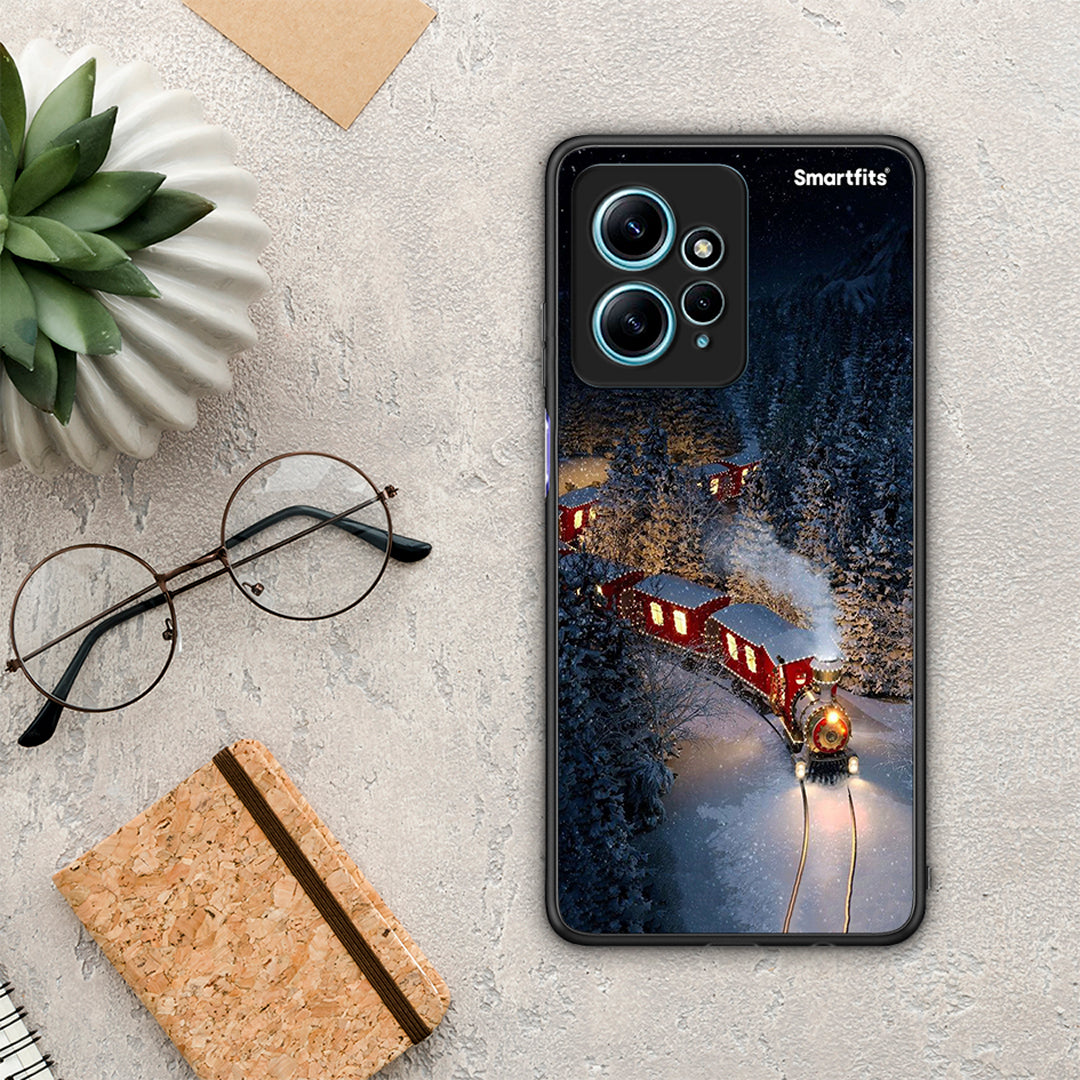 Θήκη Xiaomi Redmi Note 12 4G / Redmi K60 Pro Xmas Train από τη Smartfits με σχέδιο στο πίσω μέρος και μαύρο περίβλημα | Xiaomi Redmi Note 12 4G / Redmi K60 Pro Xmas Train Case with Colorful Back and Black Bezels