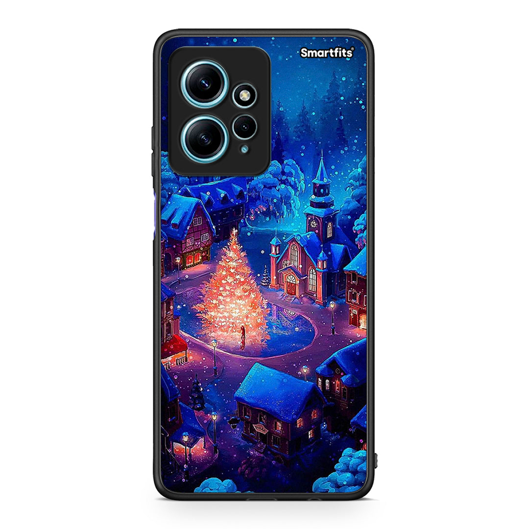 Θήκη Xiaomi Redmi Note 12 4G / Redmi K60 Pro Xmas Village από τη Smartfits με σχέδιο στο πίσω μέρος και μαύρο περίβλημα | Xiaomi Redmi Note 12 4G / Redmi K60 Pro Xmas Village Case with Colorful Back and Black Bezels