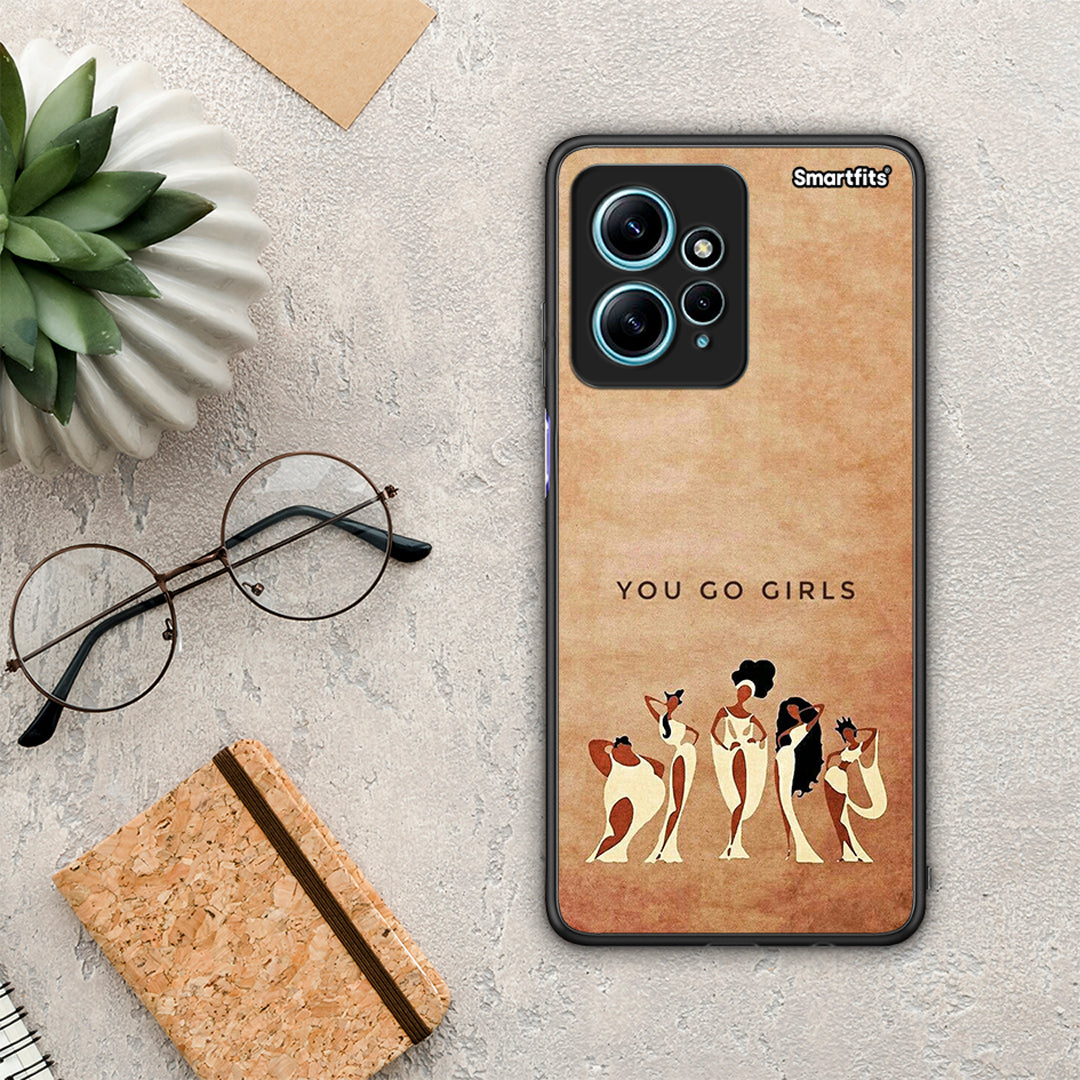 Θήκη Xiaomi Redmi Note 12 4G / Redmi K60 Pro You Go Girl από τη Smartfits με σχέδιο στο πίσω μέρος και μαύρο περίβλημα | Xiaomi Redmi Note 12 4G / Redmi K60 Pro You Go Girl Case with Colorful Back and Black Bezels