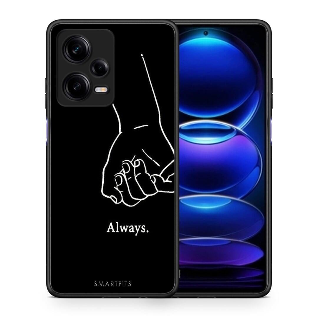 Θήκη Xiaomi Redmi Note 12 Pro 5G Always & Forever 1 από τη Smartfits με σχέδιο στο πίσω μέρος και μαύρο περίβλημα | Xiaomi Redmi Note 12 Pro 5G Always & Forever 1 Case with Colorful Back and Black Bezels