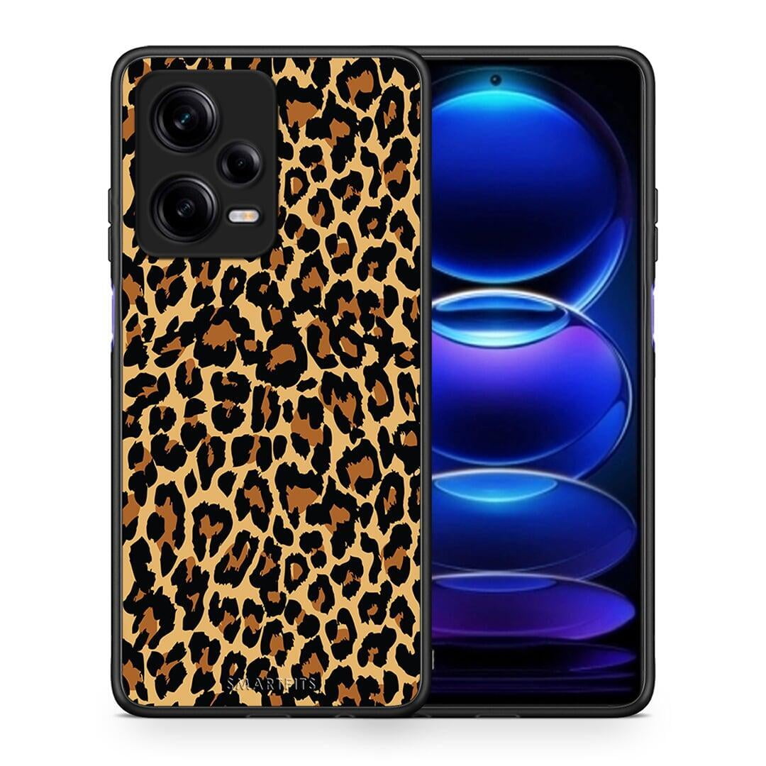 Θήκη Xiaomi Redmi Note 12 Pro 5G Animal Leopard από τη Smartfits με σχέδιο στο πίσω μέρος και μαύρο περίβλημα | Xiaomi Redmi Note 12 Pro 5G Animal Leopard Case with Colorful Back and Black Bezels