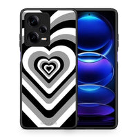 Thumbnail for Θήκη Xiaomi Redmi Note 12 Pro 5G Black Hearts από τη Smartfits με σχέδιο στο πίσω μέρος και μαύρο περίβλημα | Xiaomi Redmi Note 12 Pro 5G Black Hearts Case with Colorful Back and Black Bezels