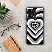 Thumbnail for Θήκη Xiaomi Redmi Note 12 Pro 5G Black Hearts από τη Smartfits με σχέδιο στο πίσω μέρος και μαύρο περίβλημα | Xiaomi Redmi Note 12 Pro 5G Black Hearts Case with Colorful Back and Black Bezels